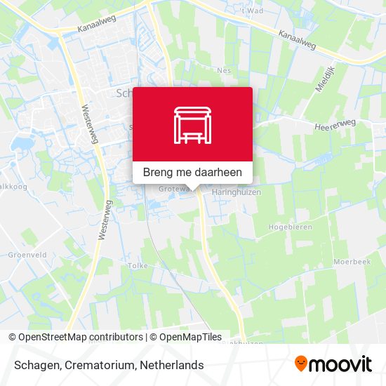 Schagen, Crematorium kaart