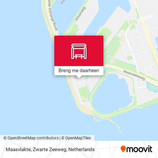 Maasvlakte, Zwarte Zeeweg kaart