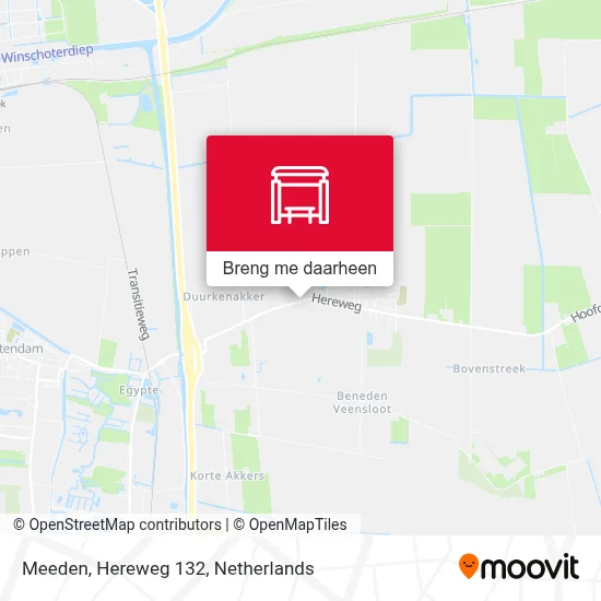 Meeden, Hereweg 132 kaart