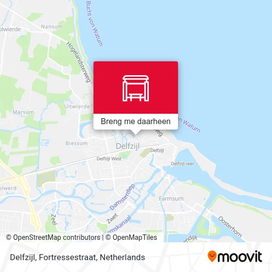 Delfzijl, Fortressestraat kaart