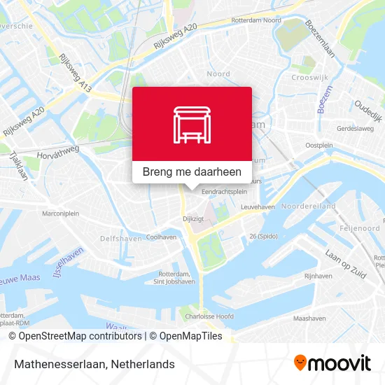 Mathenesserlaan kaart