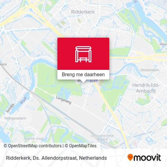 Ridderkerk, Ds. Allendorpstraat kaart