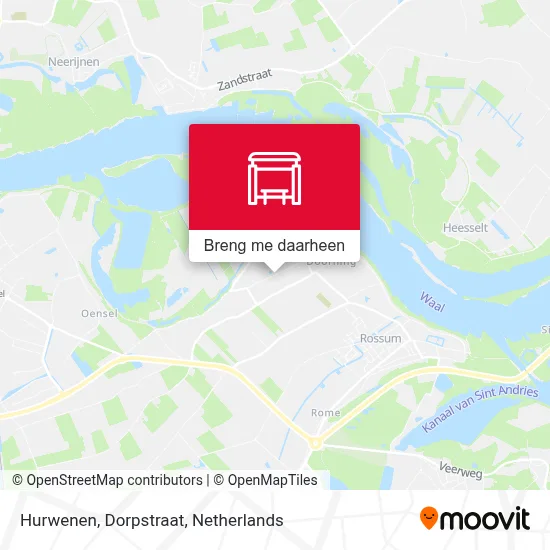 Hurwenen, Dorpstraat kaart