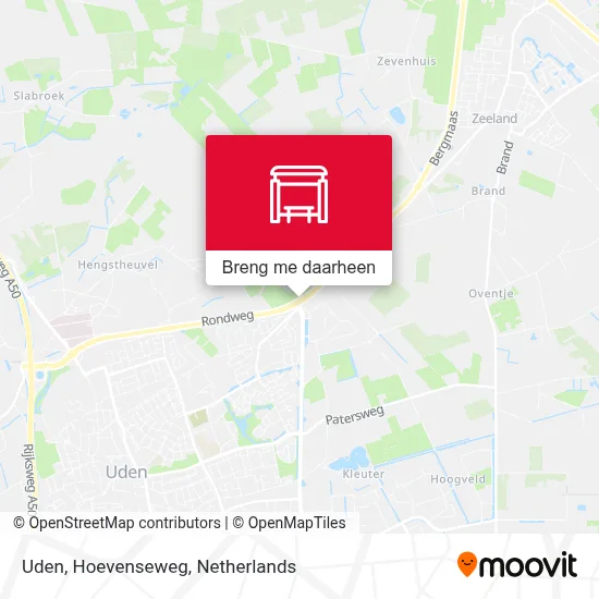 Uden, Hoevenseweg kaart