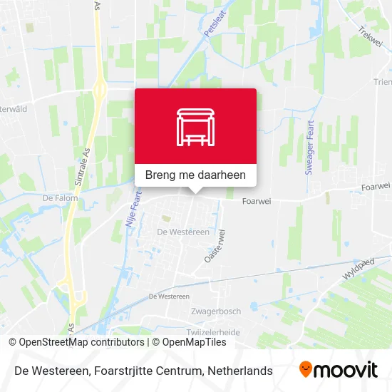 De Westereen, Foarstrjitte Centrum kaart