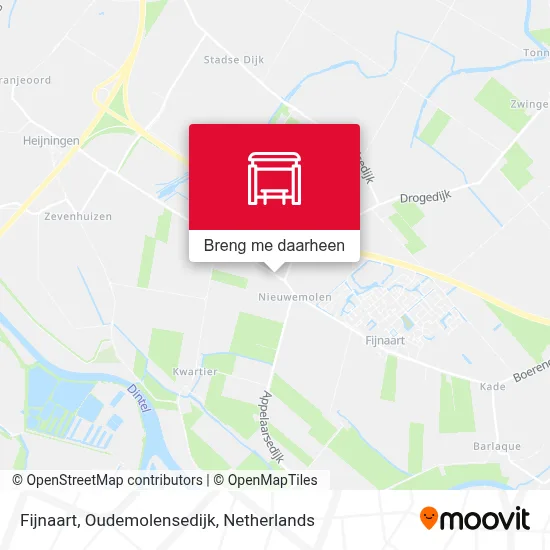 Fijnaart, Oudemolensedijk kaart