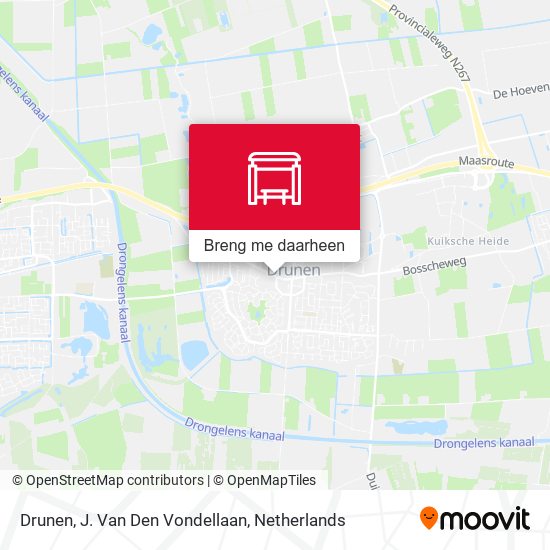 Drunen, J. Van Den Vondellaan kaart