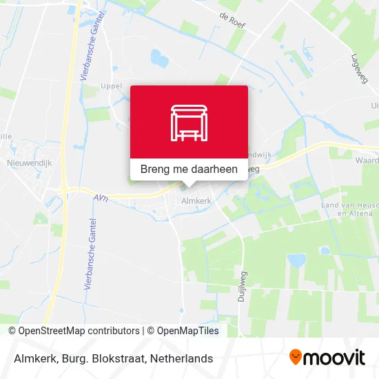 Almkerk, Burg. Blokstraat kaart