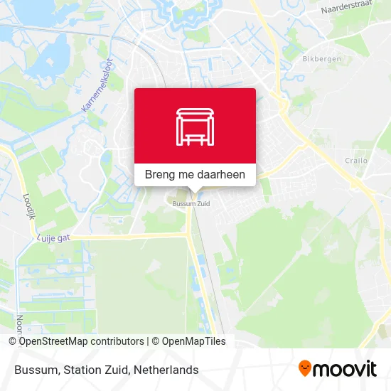 Bussum, Station Zuid kaart