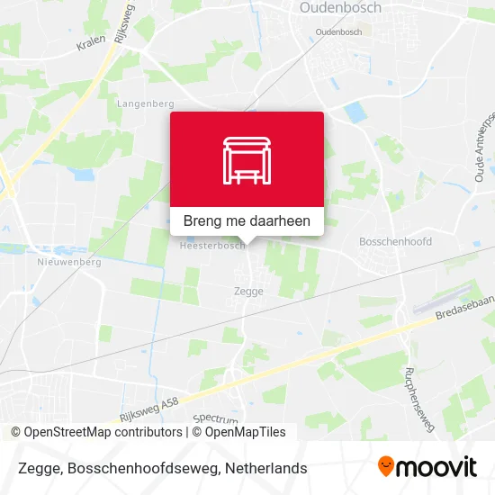 Zegge, Bosschenhoofdseweg kaart