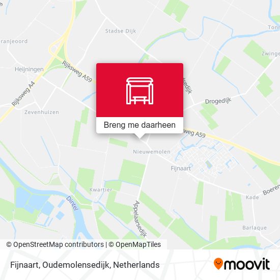 Fijnaart, Oudemolensedijk kaart
