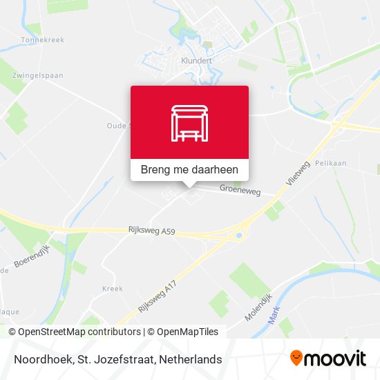 Noordhoek, St. Jozefstraat kaart