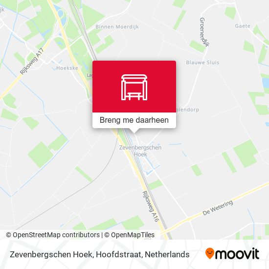 Zevenbergschen Hoek, Hoofdstraat kaart