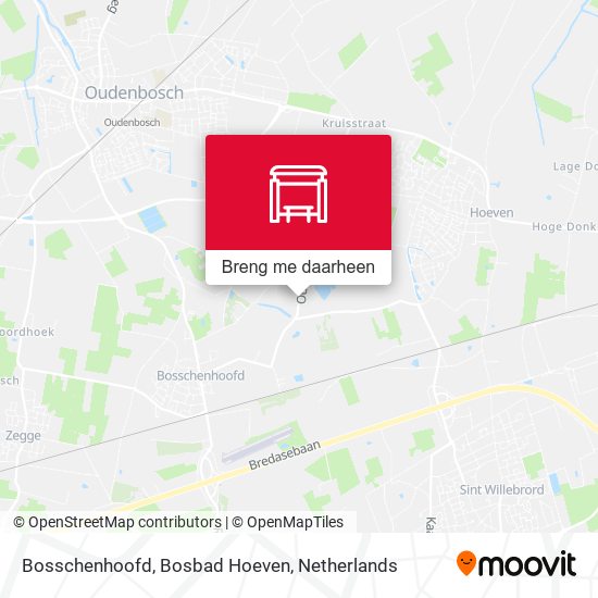 Bosschenhoofd, Bosbad Hoeven kaart