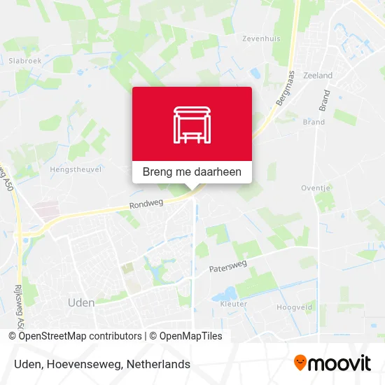 Uden, Hoevenseweg kaart