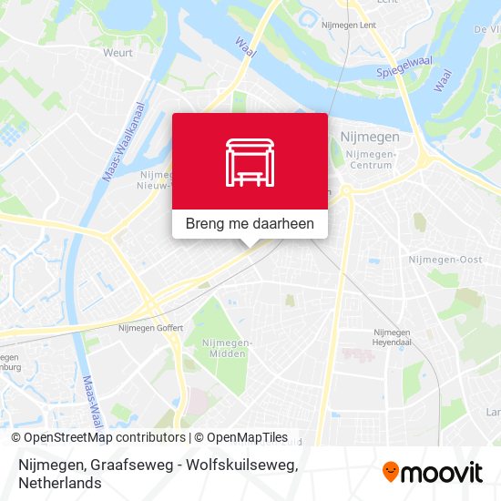 Nijmegen, Graafseweg - Wolfskuilseweg kaart