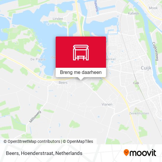 Beers, Hoenderstraat kaart