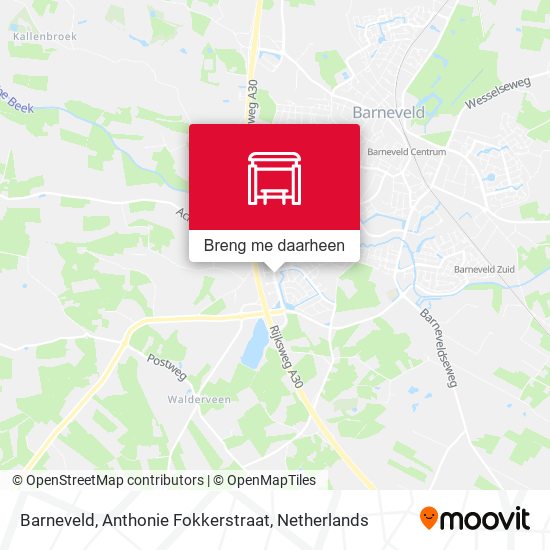 Barneveld, Anthonie Fokkerstraat kaart