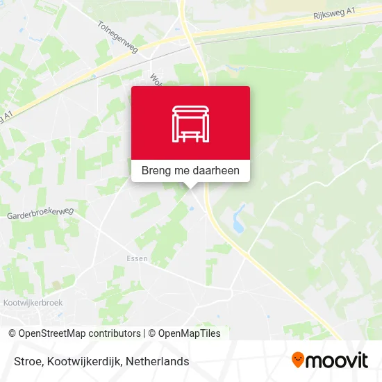 Stroe, Kootwijkerdijk kaart