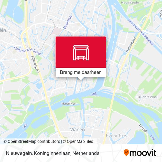 Nieuwegein, Koninginnenlaan kaart