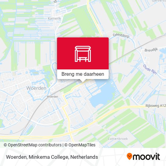 Woerden, Minkema College kaart