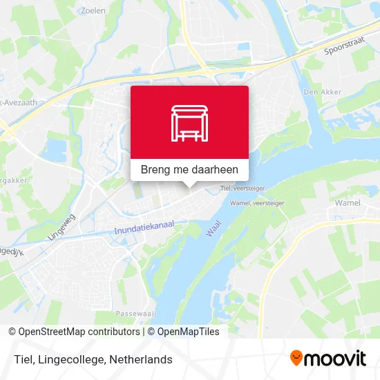 Tiel, Lingecollege kaart