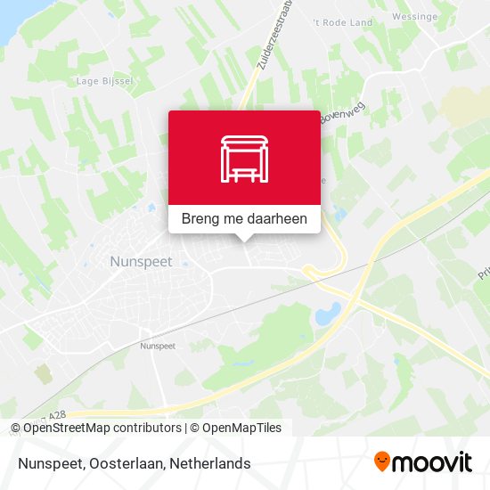 Nunspeet, Oosterlaan kaart