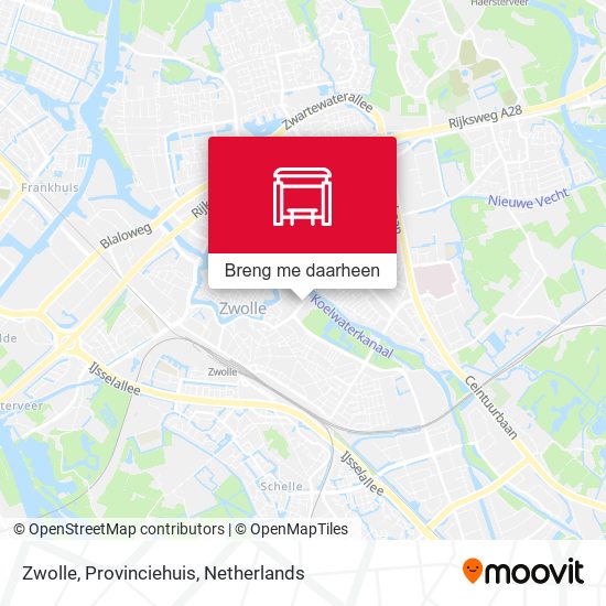 Zwolle, Provinciehuis kaart