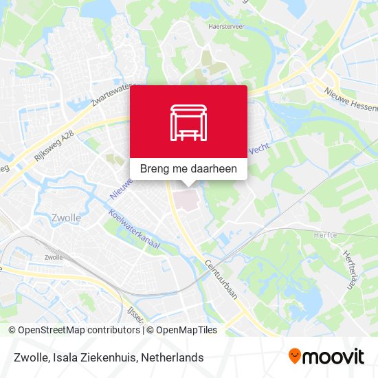 Zwolle, Isala Ziekenhuis kaart