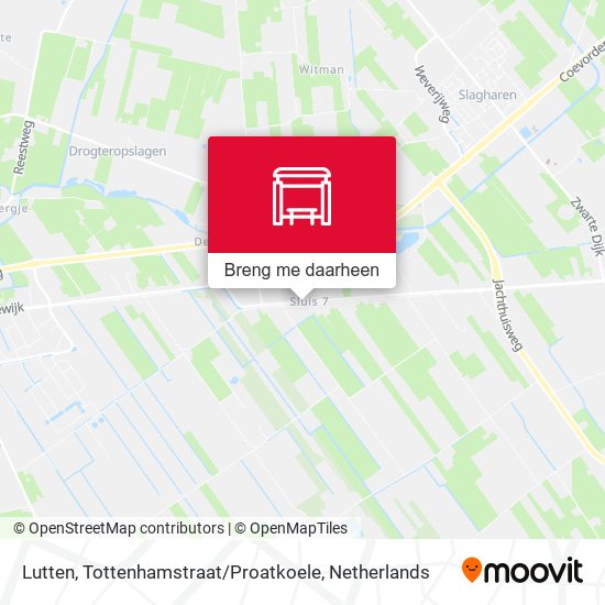 Lutten, Tottenhamstraat / Proatkoele kaart