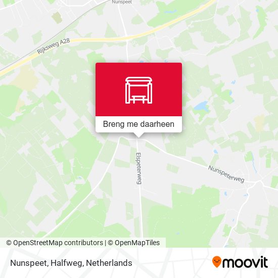 Nunspeet, Halfweg kaart