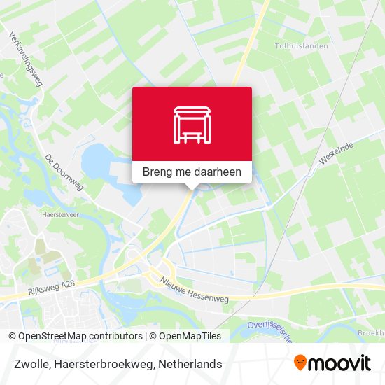 Zwolle, Haersterbroekweg kaart