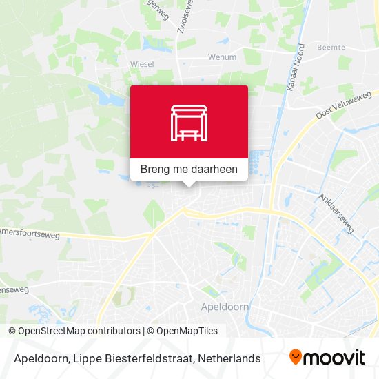 Apeldoorn, Lippe Biesterfeldstraat kaart