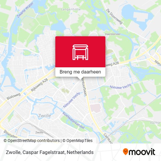 Zwolle, Caspar Fagelstraat kaart