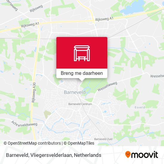 Barneveld, Vliegersvelderlaan kaart