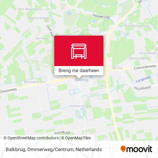 Balkbrug, Ommerweg/Centrum kaart