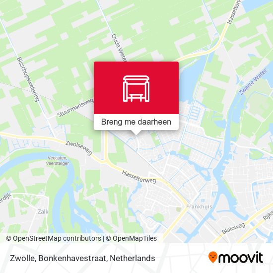 Zwolle, Bonkenhavestraat kaart