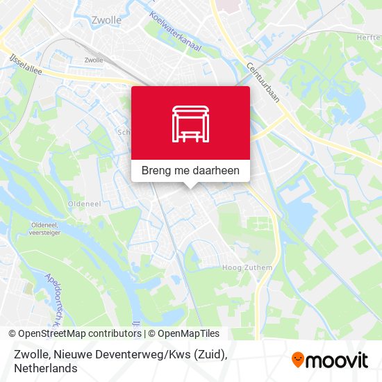 Zwolle, Nieuwe Deventerweg / Kws (Zuid) kaart