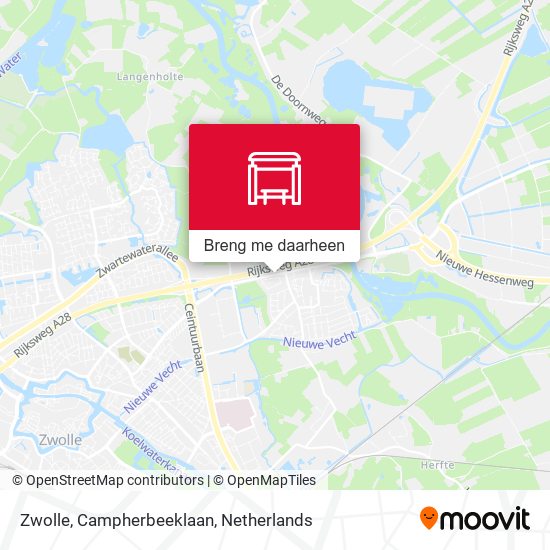 Zwolle, Campherbeeklaan kaart