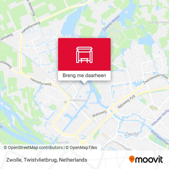 Zwolle, Twistvlietbrug kaart