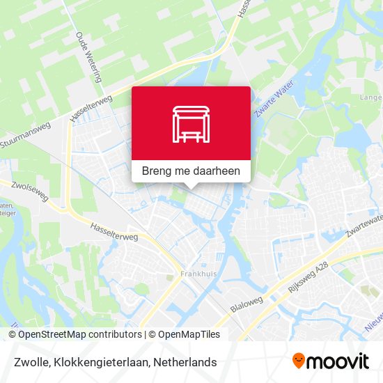 Zwolle, Klokkengieterlaan kaart