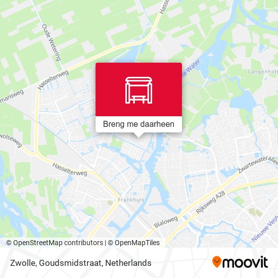 Zwolle, Goudsmidstraat kaart