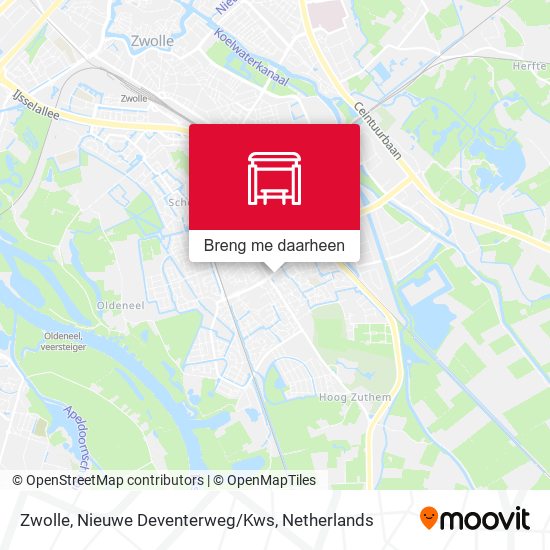 Zwolle, Nieuwe Deventerweg/Kws kaart