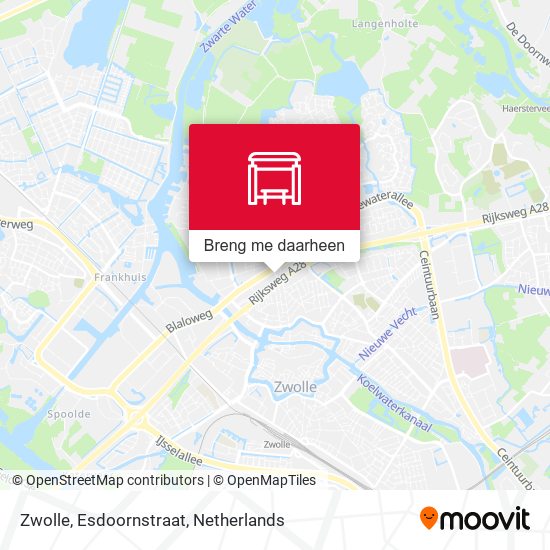 Zwolle, Esdoornstraat kaart