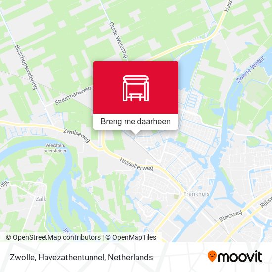 Zwolle, Havezathentunnel kaart