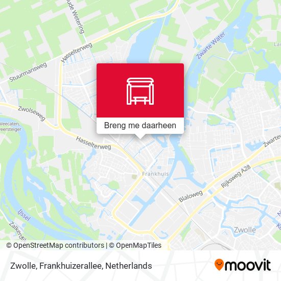 Zwolle, Frankhuizerallee kaart