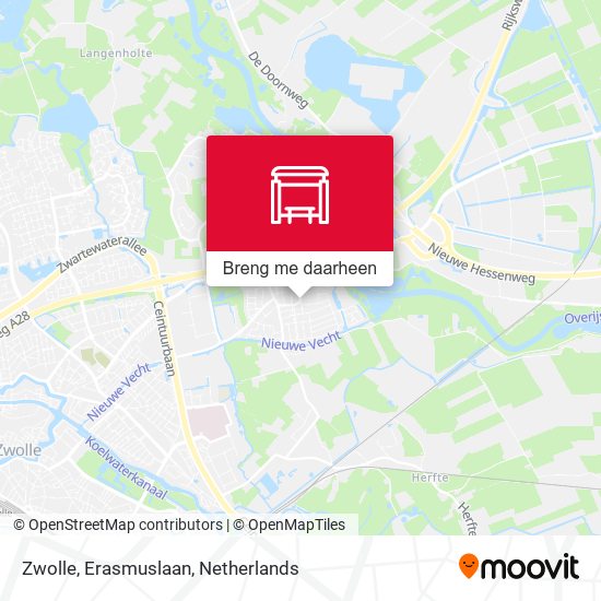 Zwolle, Erasmuslaan kaart