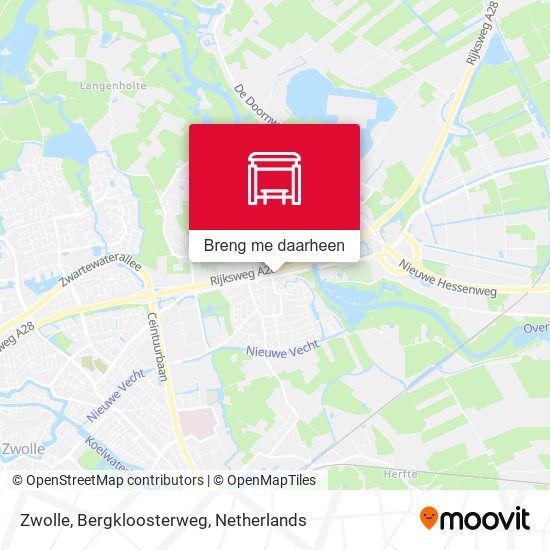 Zwolle, Bergkloosterweg kaart