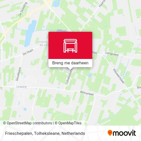 Frieschepalen, Tolheksleane kaart