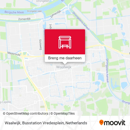 Waalwijk, Busstation Vredesplein kaart